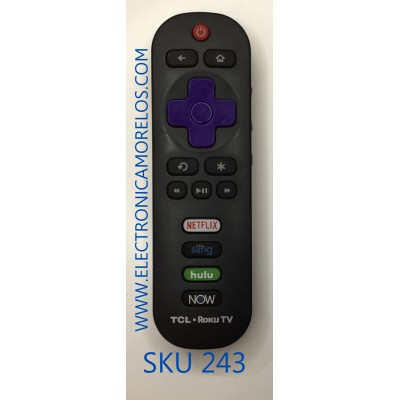 CONTROL REMOTO PARA SMART TV TCL ROKU / BS-4